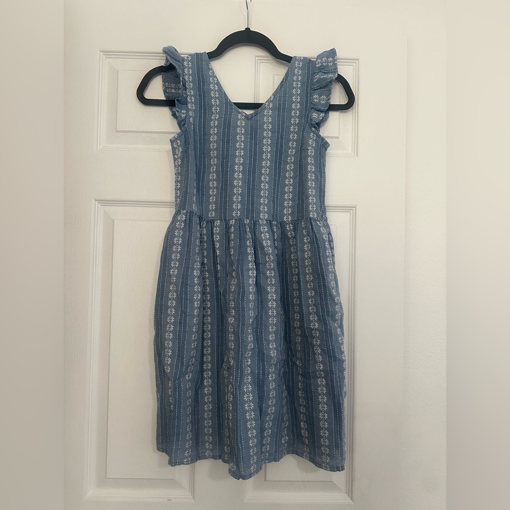 Chic Blue Striped Kids Dress NWOT